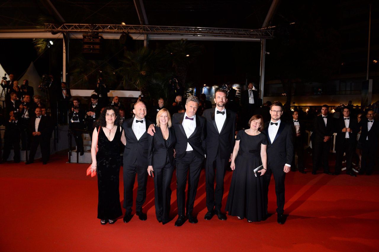 Paweł Pawlikowski, Tomasz Kot, Borys Szyc, Joanna Kulig - premiera filmu "Zimna Wojna", Cannes 2018