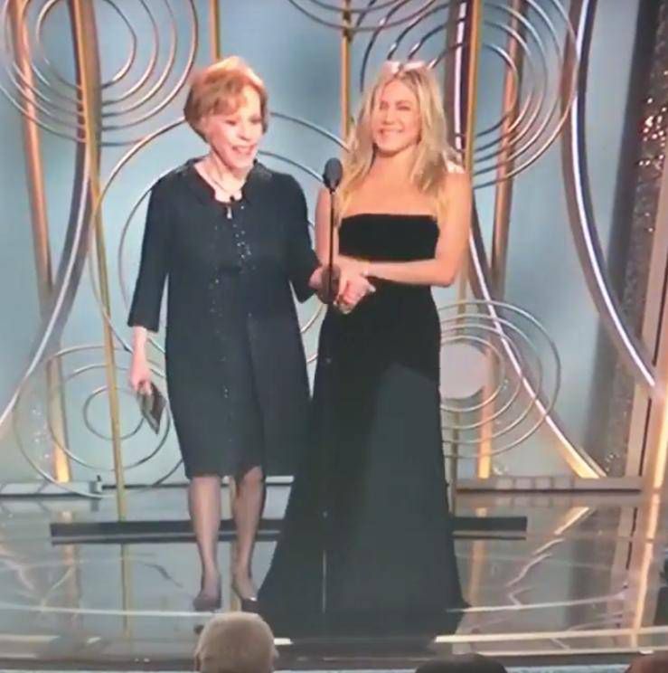 Carol Burnett i Jennifer Aniston - Złote Globy 2018