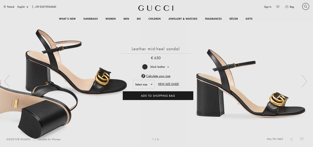 Sandałki Gucci