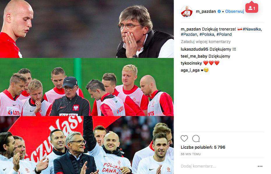 Michał Pazdan pożegnał Adama Nawałkę