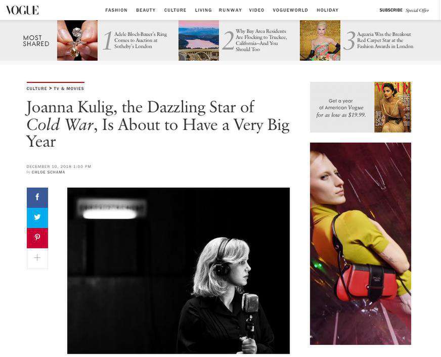 Joanna Kulig – amerykański Vogue