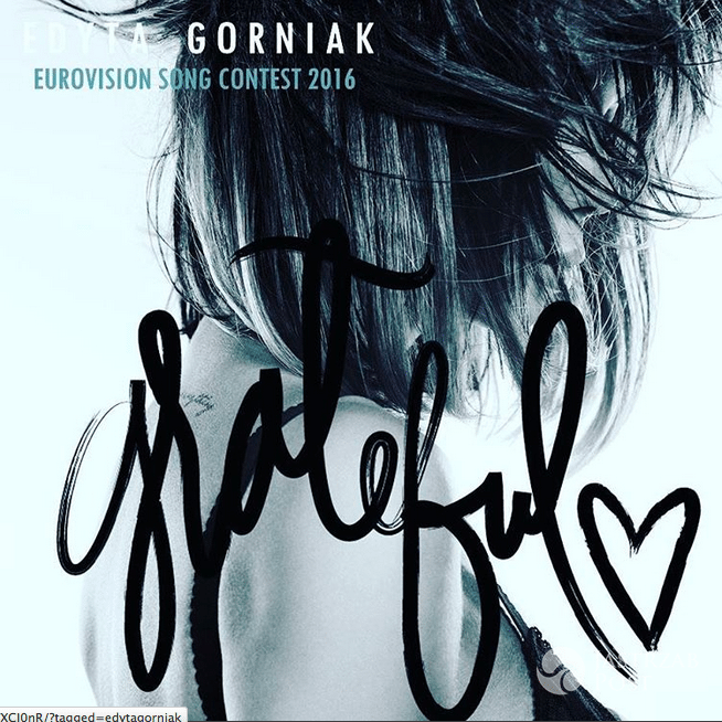 Okładka singla Edyty Górniak na Eurowizję 2016 Grateful
