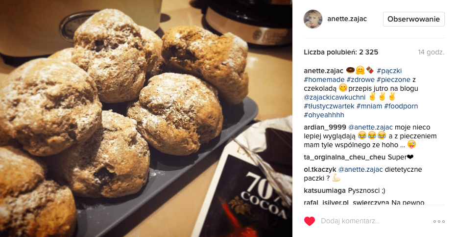 Aneta Zając podzieliła się przepisem na pieczone pączki z czekoladą