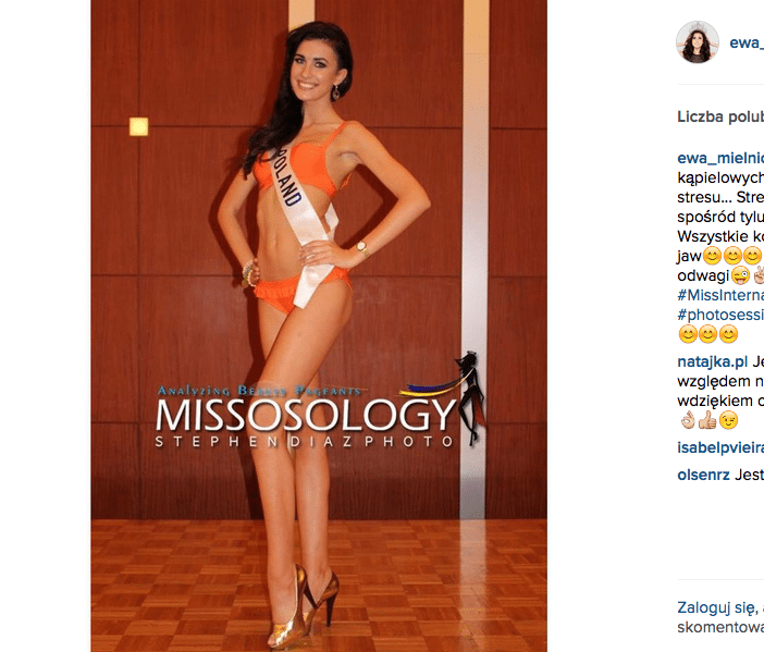 Ewa Mielnicka w bikini na Miss International 2015