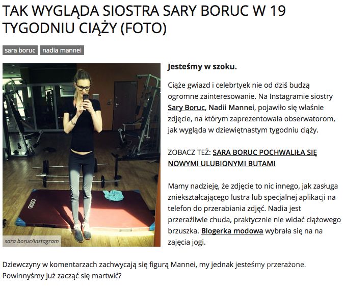 Nadia Mannei w ciąży