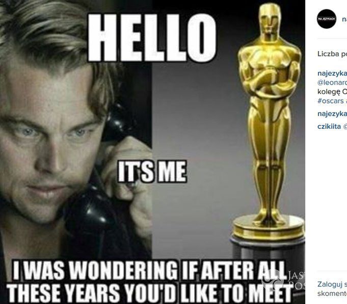 Oscary 2016 - memy z Leonardo DiCaprio