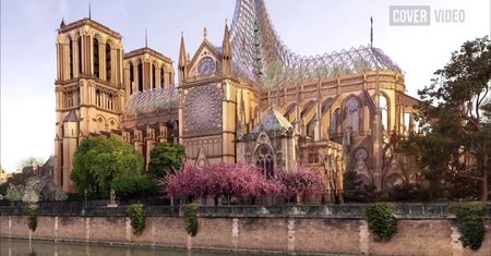 Ogród i szklarnia na dachu katedry Notre-Dame. Belgijski architekt zaprezentował koncepcję odbudowy zabytku