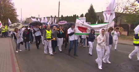 Protest pracowników szpitala w Rybniku