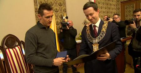 Miroslav Klose z honorowym obywatelstwem Opola