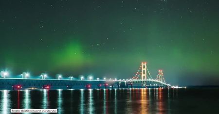 Zorza polarna w Michigan