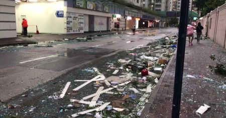 Ponad 200 osób zostało rannych w Hongkongu w czasie uderzenia tajfunu Mangkut