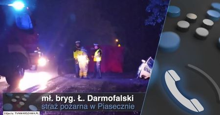 Drzewo spadło na samochód pod Warszawą. Jedna osoba zginęła, dwie zostały ranne