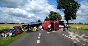 Wypadek ciężarówki w Krzewicy pod Białą Podlaską. Przewoziła chemię gospodarczą