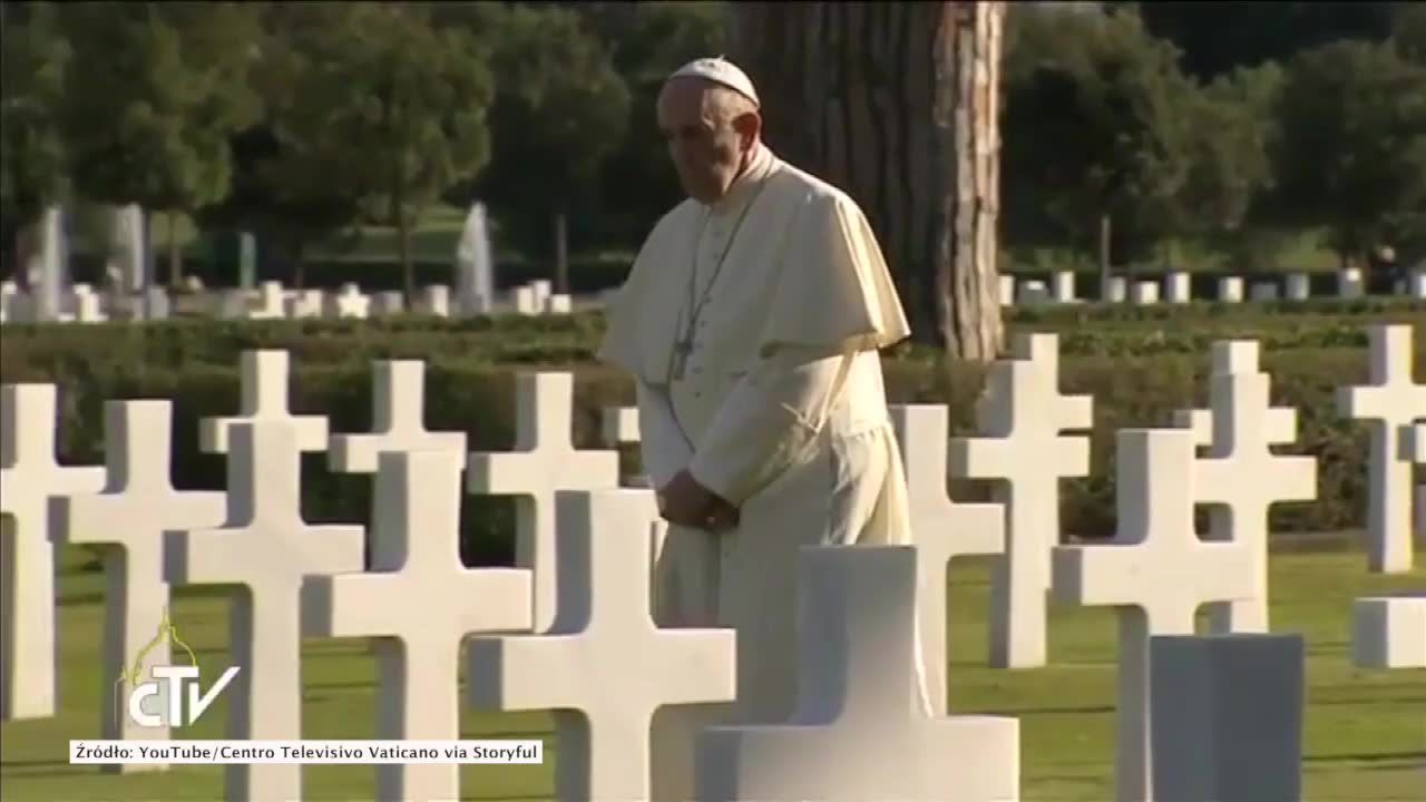 “Boże, nigdy więcej wojny!” Papież modlił się na amerykańskim cmentarzu wojskowym we Włoszech