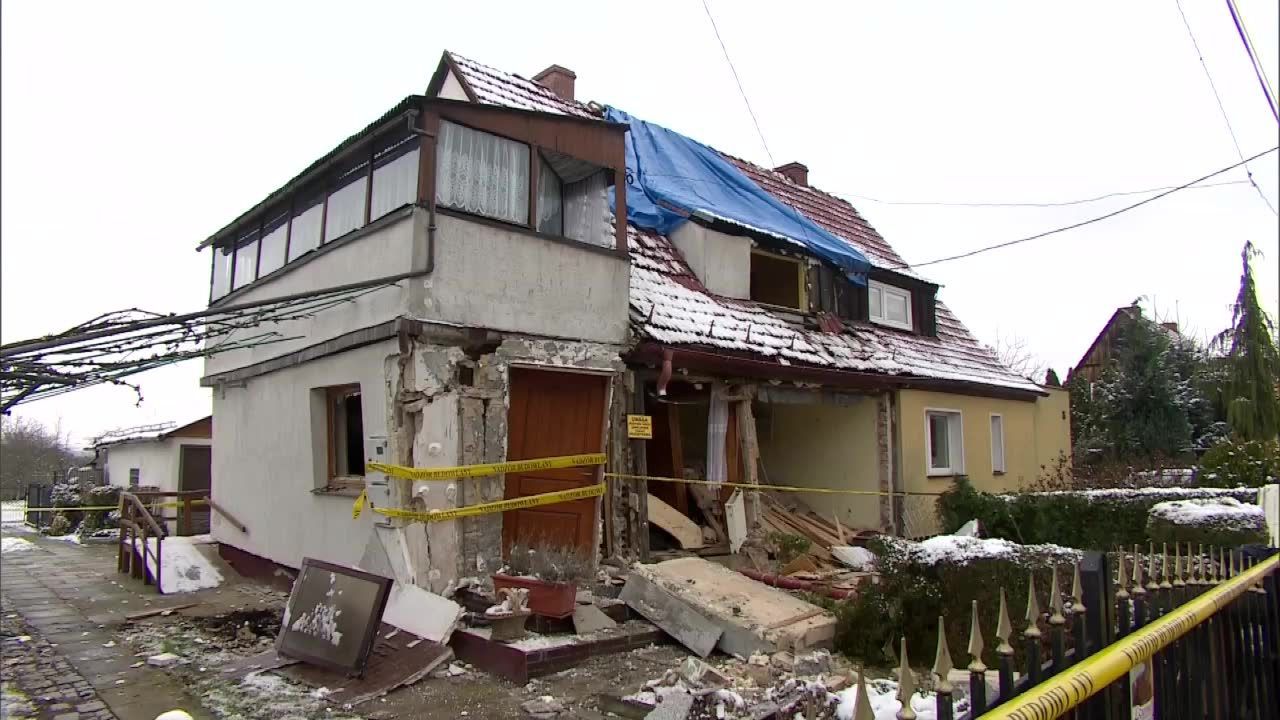 Wybuch gazu w Ziębicach. Ranny mężczyzna, dom poważnie uszkodzony