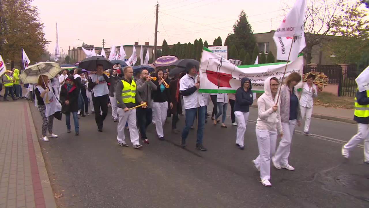 Protest pracowników szpitala w Rybniku