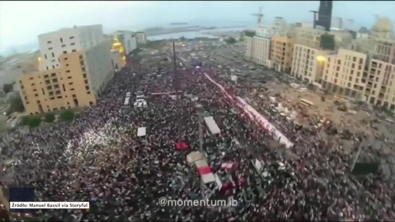 Kolejna noc masowych protestów w Libanie przeciwko opodatkowaniu połączeń przez internet