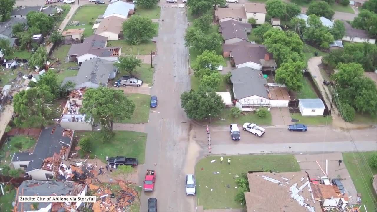 Tornado w Teksasie. Kataklizm uszkodził 100 domów