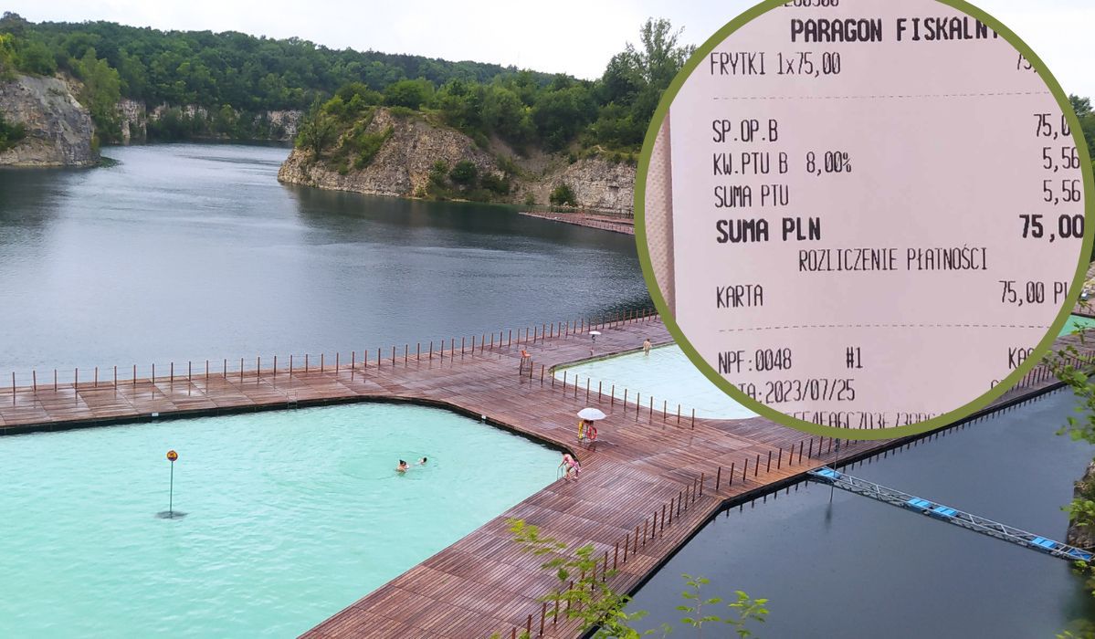 Kąpielisko Zakrzówek w Krakowie działa od czerwca, a w sieci już krążą paragony grozy z tego miejsca - Pyszności; Fot. mat. własne