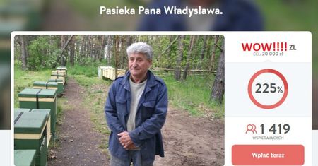 Rekordowa zbiórka na pasiekę Pana Władysława