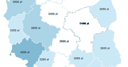 Na zachodzie kraju wciąż lepsze zarobki
