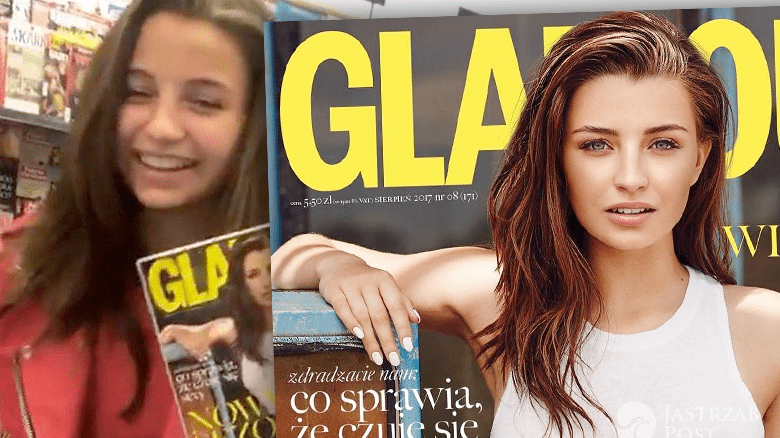 Julia Wieniawa na okładce Glamour sierpień 2017