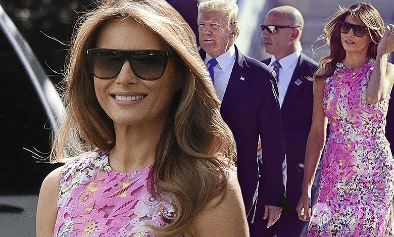 Kolejna zachwycająca stylizacja Melanii Trump! Jej sukienka to istne dzieło sztuki!