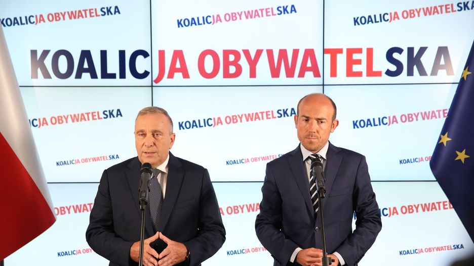 Grzegorz Schetyna i Borys Budka odnieśli się do afery w MS na konferencji prasowej