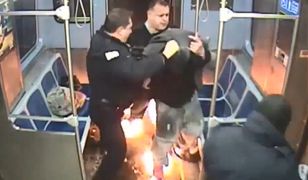 Niebezpieczna sytuacja w metrze. Mężczyzna stanął w płomieniach