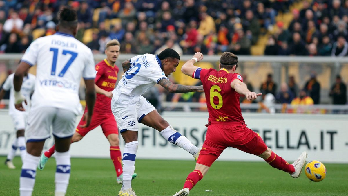 PAP/EPA / Abbondanza Scuro Lezzi / Mecz Serie A: US Lecce - Hellas Werona