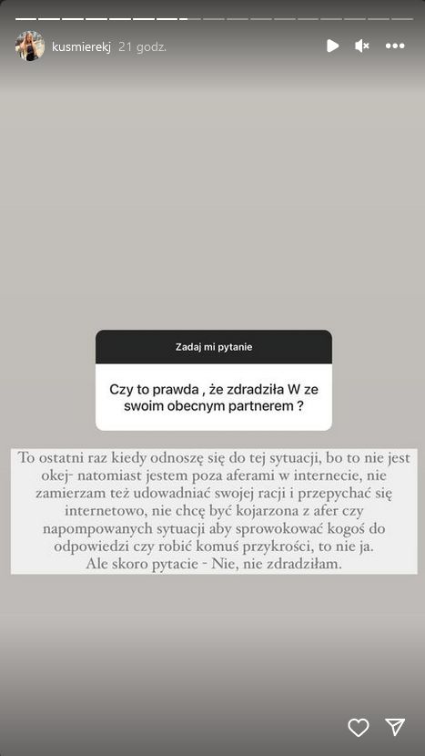 Była partnerka ojczym Andziaks zapytana o zdradę. Tak odpowiedziała
