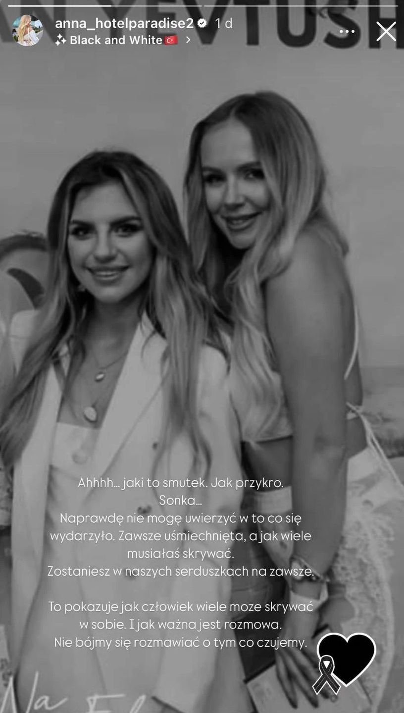 Anna Matyasek żegna Sonię Szklanowską