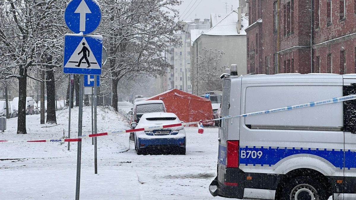 Policja pracująca w miejscu, gdzie doszło do strzelaniny
