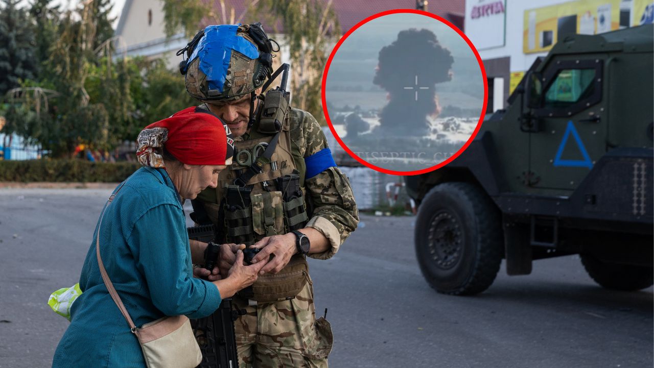 Ukrainian soldier in the Kursk region / Attack on a Russian warehouse