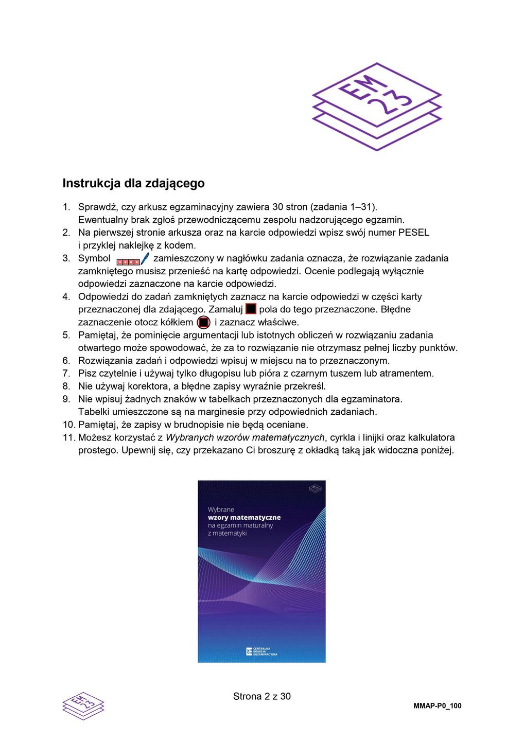 Arkusz matematyka. Matura 2024 w nowej formule