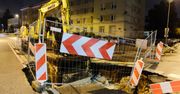 Warszawa. Awaria na Woli. Zapadł się fragment ulicy