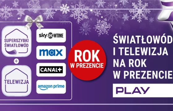Światłowód i telewizja na rok w prezencie w świątecznej promocji Play