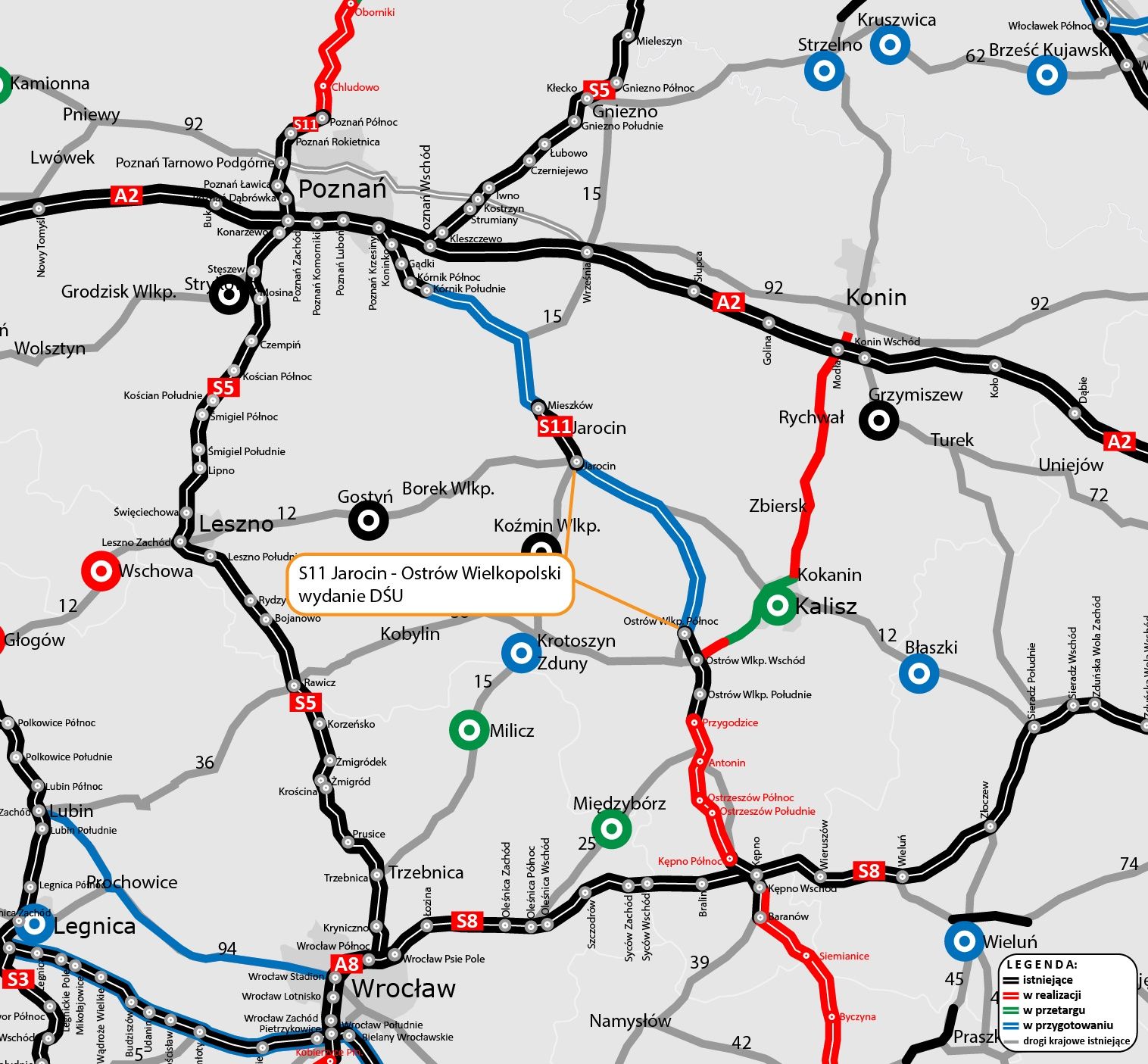 Mapa realizacji inwestycji