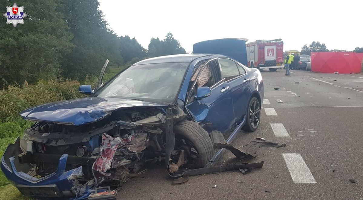 Wypadek na drodze krajowej nr 19 w Sitnie koło Radzynia Podlaskiego