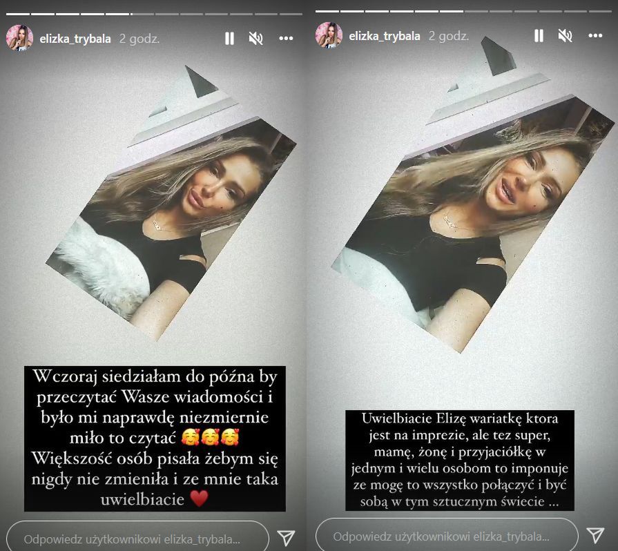 Eliza Trybała dziękuje za wsparcie po awanturze