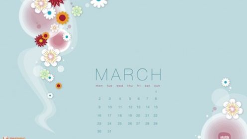 Zmień swój pulpit w kalendarz na Marzec 1