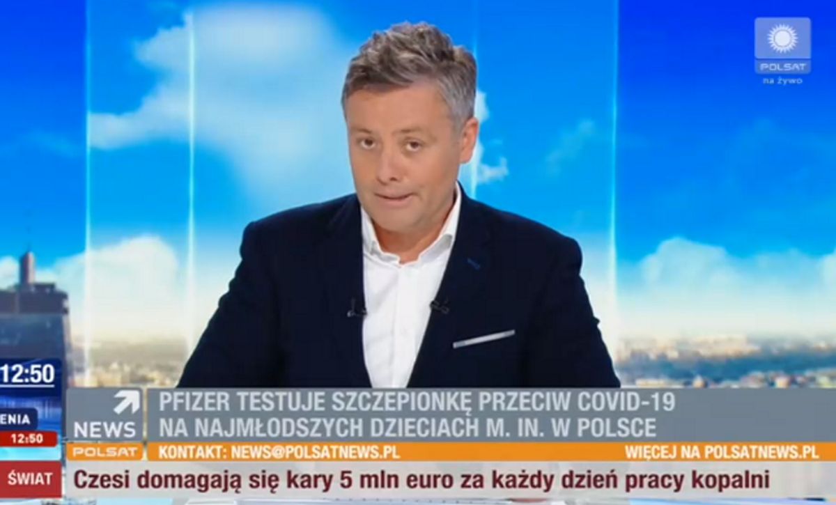Michał Cholewiński po raz pierwszy poprowadził poranny program Polsatu "Nowy dzień".