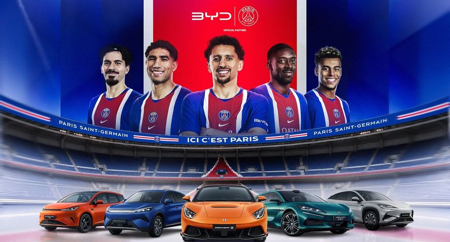 Grupa BYD oficjalnym partnerem motoryzacyjnym Paris Saint-Germain