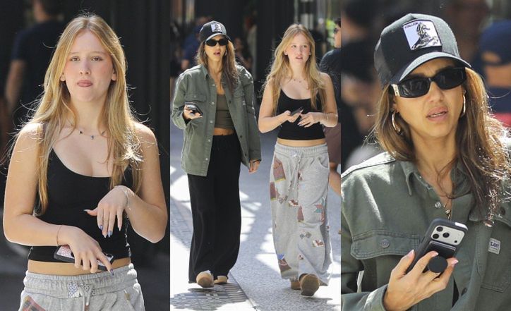 Jessica Alba i jej 14-letnia córka odsłaniają brzuchy podczas shoppingu w Beverly Hills. Uderzające podobieństwo? (ZDJĘCIA)