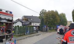 Wybuch gazu w domu jednorodzinnym, jedna osoba w stanie ciężkim