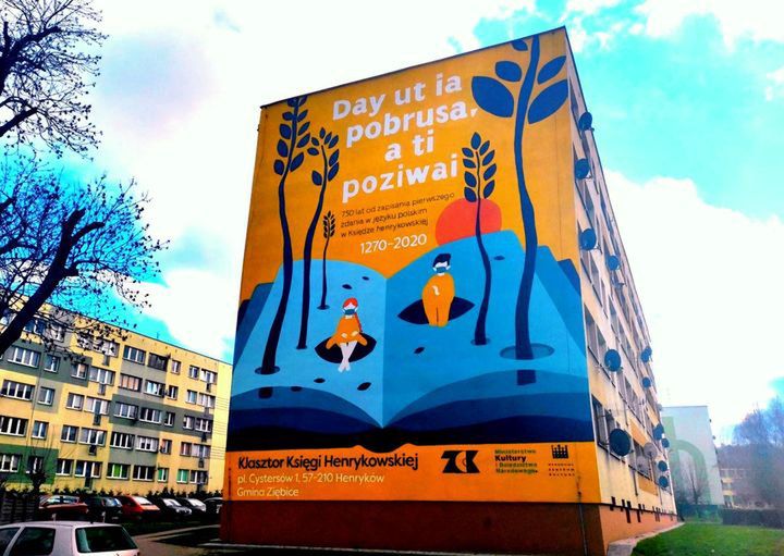 Ziębice. Zrobili mural na pamiątkę 750-lecia pierwszego polskiego zdania. Mogą poczywać z satysfakcją