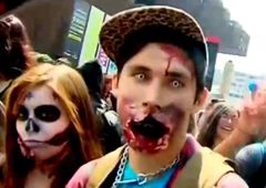 Chile - karnawał zombie na ulicach Santiago