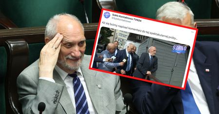 Macierewicz chciał uciec. Został nagrany
