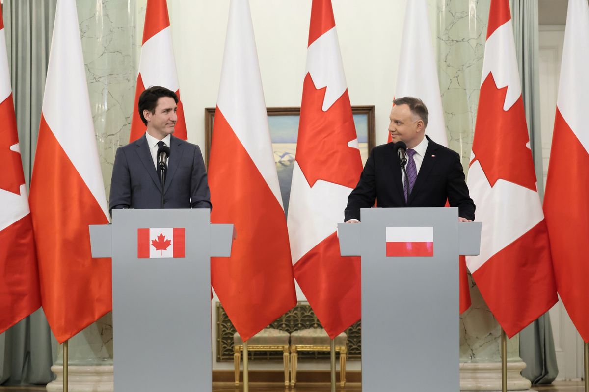 Spotkanie Duda-Trudeau. "Bardzo liczymy na wsparcie Kanady ws. uchodźców"  