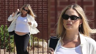 Margot Robbie w zaawansowanej ciąży eksponuje brzuch. Tak wygląda na fotkach paparazzi (ZDJĘCIA)